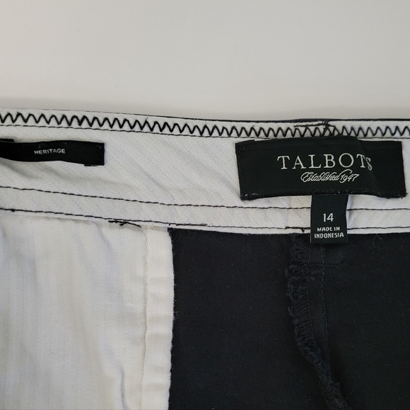 Talbots Black Heritage Front Zip Straight Leg Business Casual Trouser Pants - Picture 8 of 9